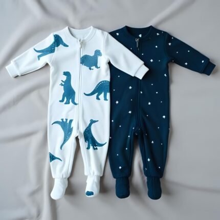 Baby Boys 2-Pack Footed Sleepers